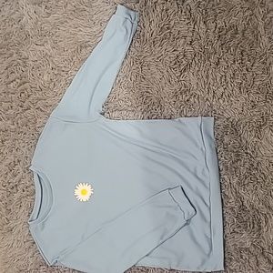 Long Sleeve women's shirt, blue, size small